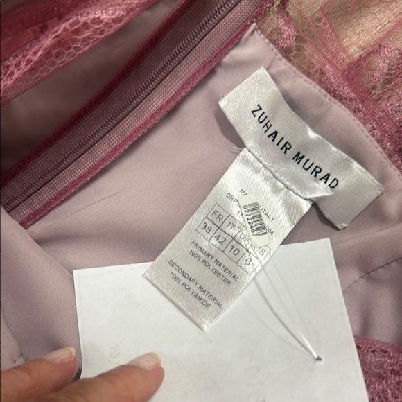 ☀️Zuhair Murad Pink Strapless Peplum Sheath Dress - Picture 4 of 4